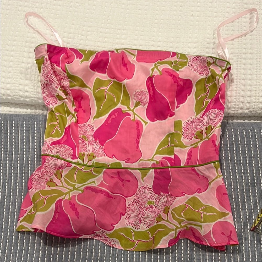 Floral Pink and Green Camisole Top